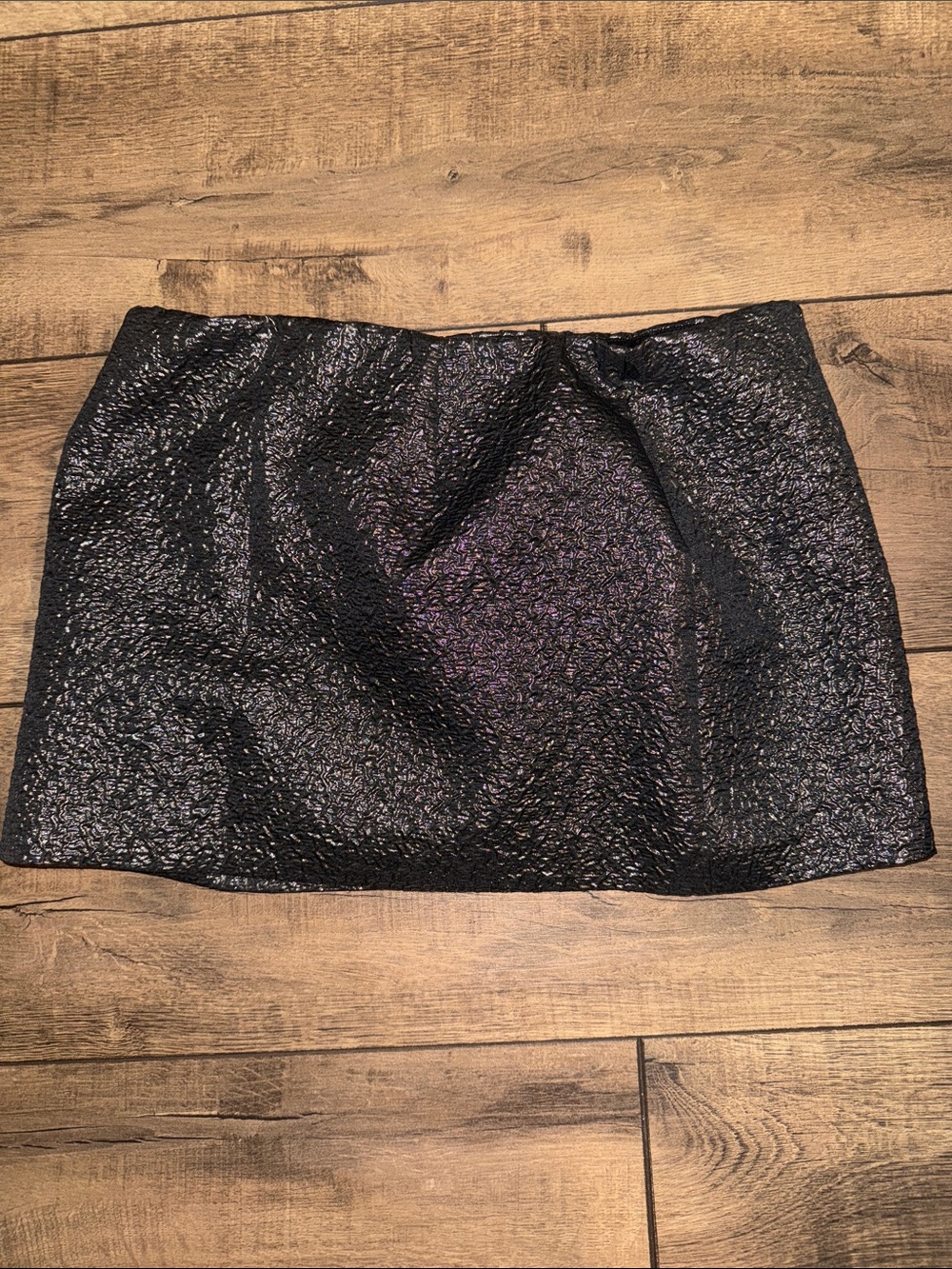 NWT- Abercrombie Black Textured Mini Skirt